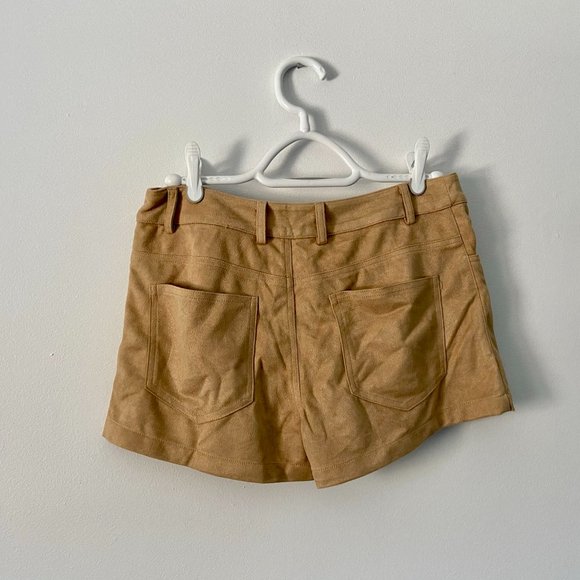 NWOT Pink Martini Camel Suede Shorts XS/M - Picture 6 of 6